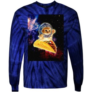 Crazy Space Taco Cat Funny V2 Tie-Dye Long Sleeve Shirt