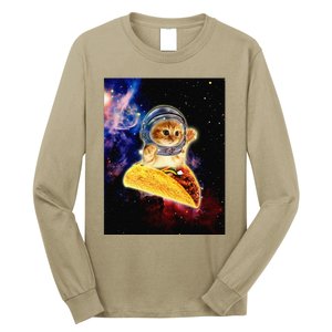 Crazy Space Taco Cat Funny V2 Long Sleeve Shirt