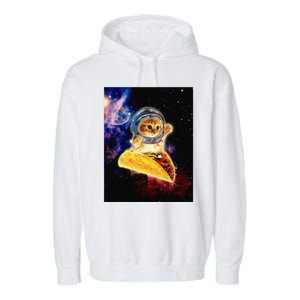 Crazy Space Taco Cat Funny V2 Garment-Dyed Fleece Hoodie