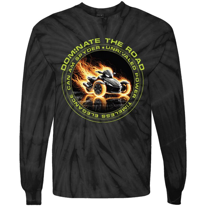 Canam Spyder Three Wheels Funny Rider Tie-Dye Long Sleeve Shirt