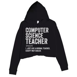 Computer Science Teacher Meaningful Gift Crop Fleece Hoodie