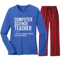 Computer Science Teacher Meaningful Gift Women's Long Sleeve Flannel Pajama Set 