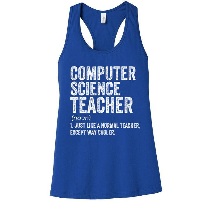 Computer Science Teacher Meaningful Gift Women's Racerback Tank