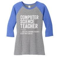 Computer Science Teacher Meaningful Gift Women's Tri-Blend 3/4-Sleeve Raglan Shirt