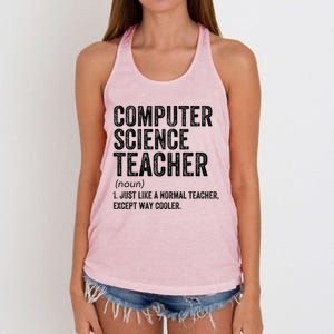 Computer Science Teacher Meaningful Gift Women's Knotted Racerback Tank