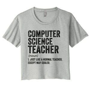 Computer Science Teacher Meaningful Gift Women's Crop Top Tee