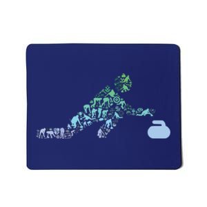 Curling Stone T For Curler Curling Player Boy Curling Mousepad