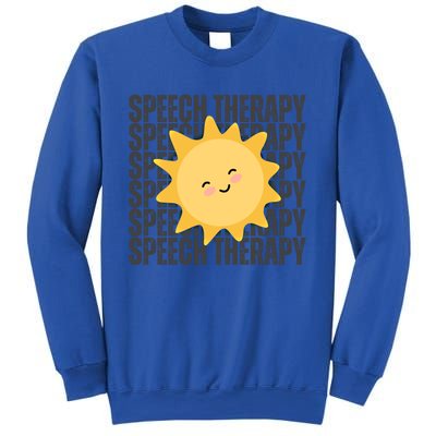 Cute Speech Therapy Slp Therapist Smiling Sun Gift Sweatshirt