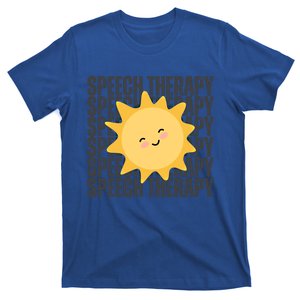 Cute Speech Therapy Slp Therapist Smiling Sun Gift T-Shirt