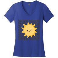 Cute Speech Therapy Slp Therapist Smiling Sun Gift Women's V-Neck T-Shirt