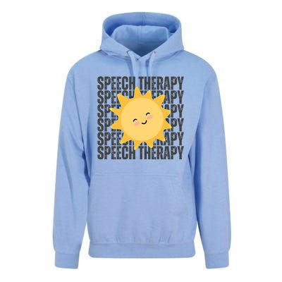 Cute Speech Therapy Slp Therapist Smiling Sun Gift Unisex Surf Hoodie