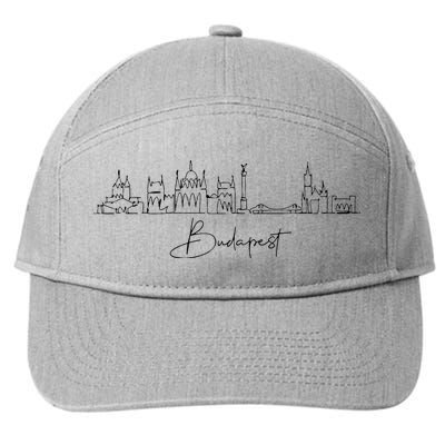 City Skyline Travel Souvenir Tourist Budapest Hungary 7-Panel Snapback Hat