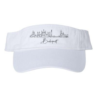 City Skyline Travel Souvenir Tourist Budapest Hungary Valucap Bio-Washed Visor