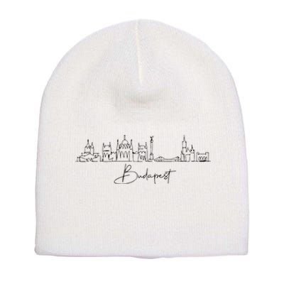 City Skyline Travel Souvenir Tourist Budapest Hungary Short Acrylic Beanie