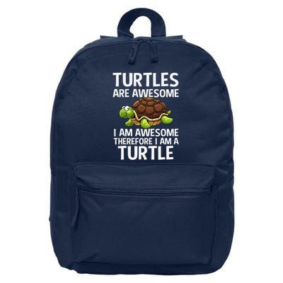 Cool Sea Turtle Design Tortoise Turtle Lover 16 in Basic Backpack