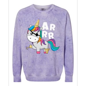 Caribbean Sea Thief Freebooter Unicorn Pirate Colorblast Crewneck Sweatshirt