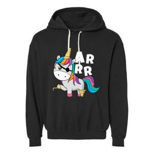 Caribbean Sea Thief Freebooter Unicorn Pirate Garment-Dyed Fleece Hoodie