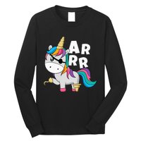 Caribbean Sea Thief Freebooter Unicorn Pirate Long Sleeve Shirt