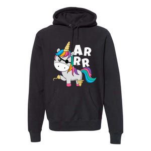 Caribbean Sea Thief Freebooter Unicorn Pirate Premium Hoodie