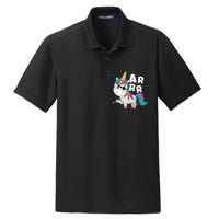 Caribbean Sea Thief Freebooter Unicorn Pirate Dry Zone Grid Polo