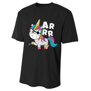 Caribbean Sea Thief Freebooter Unicorn Pirate Performance Sprint T-Shirt