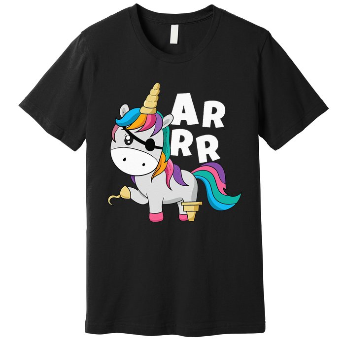 Caribbean Sea Thief Freebooter Unicorn Pirate Premium T-Shirt