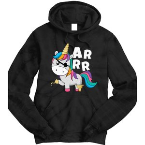 Caribbean Sea Thief Freebooter Unicorn Pirate Tie Dye Hoodie