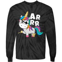 Caribbean Sea Thief Freebooter Unicorn Pirate Tie-Dye Long Sleeve Shirt