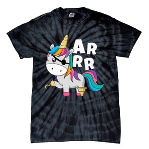 Caribbean Sea Thief Freebooter Unicorn Pirate Tie-Dye T-Shirt