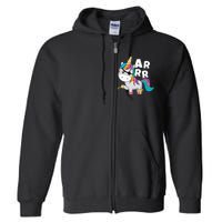 Caribbean Sea Thief Freebooter Unicorn Pirate Full Zip Hoodie