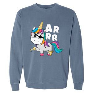 Caribbean Sea Thief Freebooter Unicorn Pirate Garment-Dyed Sweatshirt