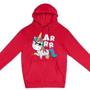 Caribbean Sea Thief Freebooter Unicorn Pirate Premium Pullover Hoodie