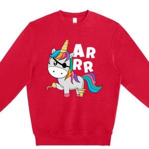 Caribbean Sea Thief Freebooter Unicorn Pirate Premium Crewneck Sweatshirt