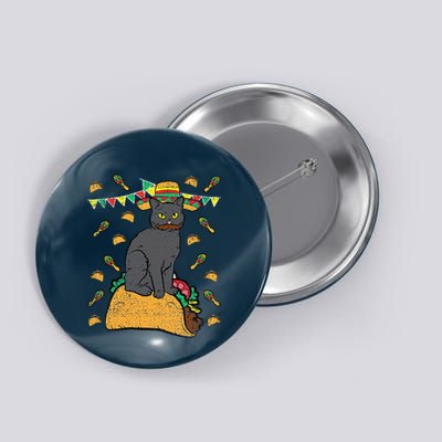 Cat Sitting Taco Cinco De Mayo Mexican Food Fiesta Party Button