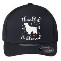 Cocker Spaniel Thanksgiving Dog Thankful Blessed Mom Gift Flexfit Unipanel Trucker Cap