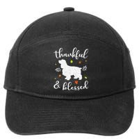 Cocker Spaniel Thanksgiving Dog Thankful Blessed Mom Gift 7-Panel Snapback Hat