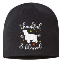 Cocker Spaniel Thanksgiving Dog Thankful Blessed Mom Gift Sustainable Beanie