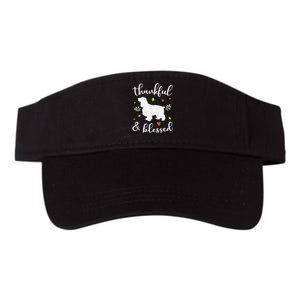 Cocker Spaniel Thanksgiving Dog Thankful Blessed Mom Gift Valucap Bio-Washed Visor