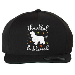 Cocker Spaniel Thanksgiving Dog Thankful Blessed Mom Gift Wool Snapback Cap