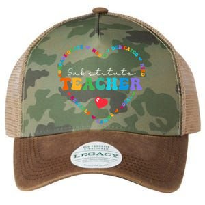 Cute Substitute Teacher Appreciati To School Gift Legacy Tie Dye Trucker Hat