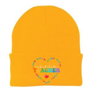 Cute Substitute Teacher Appreciati To School Gift Knit Cap Winter Beanie