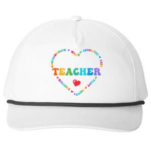 Cute Substitute Teacher Appreciati To School Gift Snapback Five-Panel Rope Hat