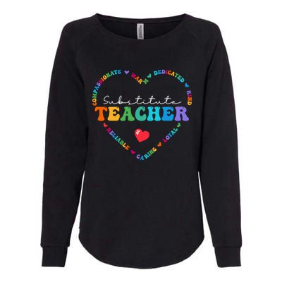 Cute Substitute Teacher Appreciati To School Gift Womens California Wash Sweatshirt