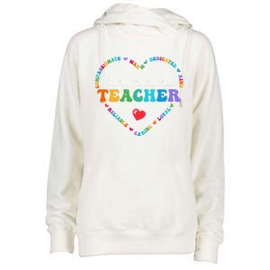 Cute Substitute Teacher Appreciati To School Gift Womens Funnel Neck Pullover Hood