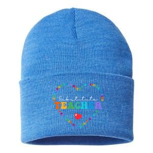 Cute Substitute Teacher Appreciati To School Gift Sustainable Knit Beanie