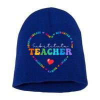 Cute Substitute Teacher Appreciati To School Gift Short Acrylic Beanie