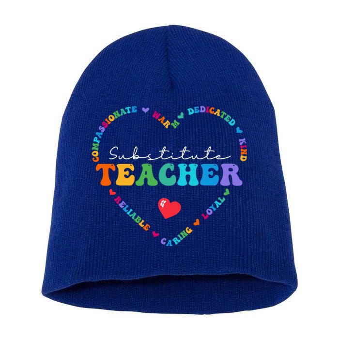 Cute Substitute Teacher Appreciati To School Gift Short Acrylic Beanie