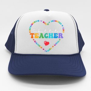 Cute Substitute Teacher Appreciati To School Gift Trucker Hat