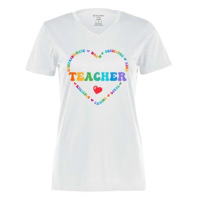 Cute Substitute Teacher Appreciati To School Gift Women's Momentum V-Neck T-Shirt