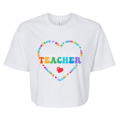 Cute Substitute Teacher Appreciati To School Gift Bella+Canvas Jersey Crop Tee